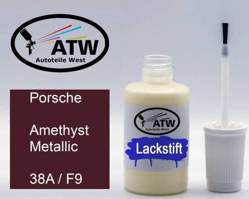 Porsche, Amethyst Metallic, 38A / F9: 20ml Lackstift, von ATW Autoteile West.